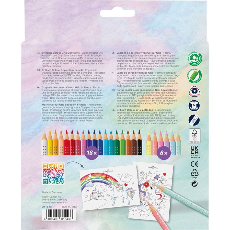 Faber-Castell - Colour Pencils Colour Grip unicorn 24x
