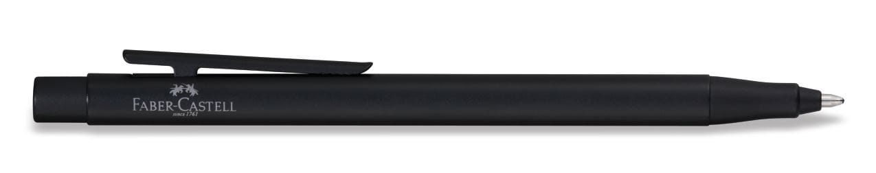 Faber-Castell - Ball Pen Stylus Neo Slim Black Matt, Chrome