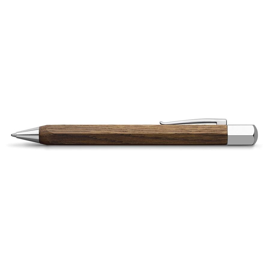 Faber-Castell - Ondoro smoked oak twist ballpoint pen, B