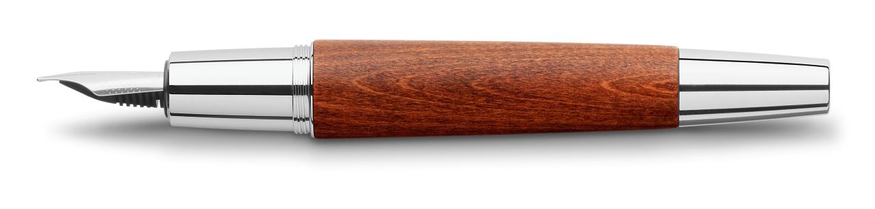 Faber-Castell - e-motion wood fountain pen, B, reddish brown